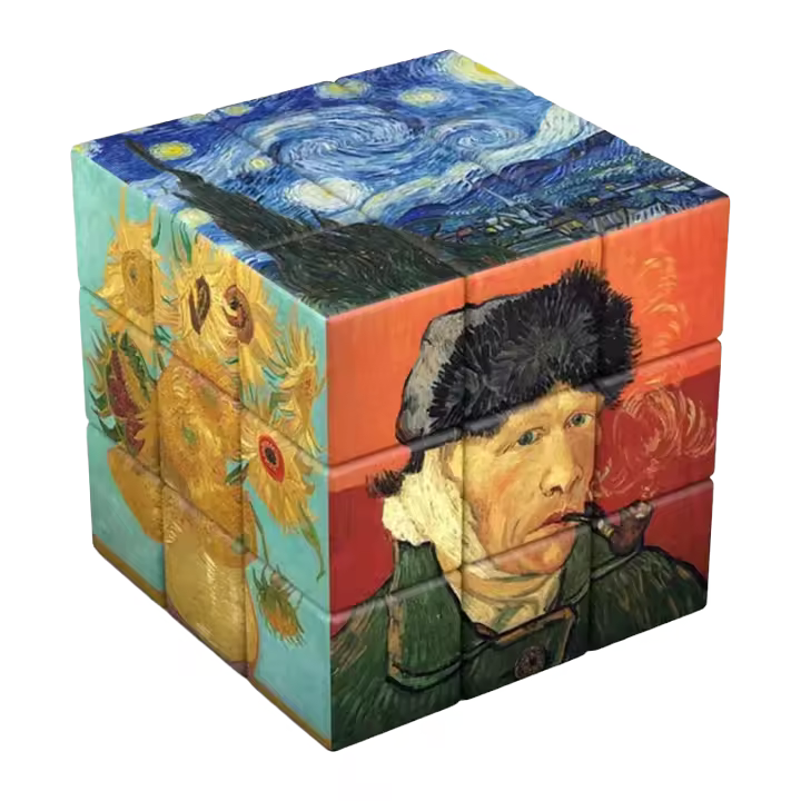 Cubo Mágico 3x3x3 Personalizado Con Patrón De Van Gogh Juguete Educativo Para Niños Regalos Creativos Y Desafiantes - 1