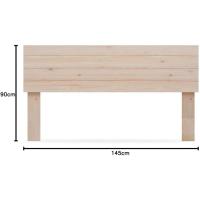 Gabo de Madera Rústico Vintage para Cama (145 x 44 cms.) Estilo Nórdico Crudo sin Pintar - details 64