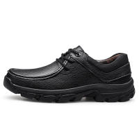 Abnkarwin Zapatos Casuales para Hombres de Cuero Genuino Tamaño Grande para Primavera y Otoño en Negro y Marrón Anti-Deslizante para Exteriores Material de Punta de Cuero Natural - details 4