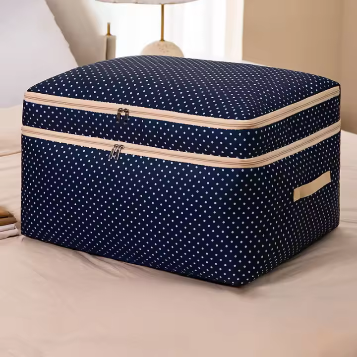 Bolsa de almacenamiento de 2 capas a prueba de agua, organizador de ropa, sábanas, Jeans, bolsa de suéter plegable, gran capacidad - 1