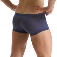 Suave Sexy Súper Fina Ropa Interior para Hombre Bóxers de seda Hielo Pantalones cortos Transparente de tiro bajo Bragas Cueca Homme - details 4
