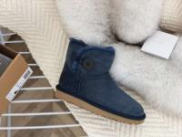 Nuevas botas de nieve con botón lateral portátiles para mujer de piel de oveja de invierno - details 9