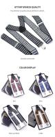 Correas elásticas duraderas para hombre y mujer, y tirantes con clips de metal. - details 4
