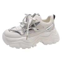Nueva marca de zapatos para correr Lite de cuero para mujer, Zapatillas deportivas con plataforma Sin Marca, tacones altos de moda a bajo precio - details 0
