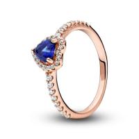 Anillo de Plata de Ley 925 para Mujer Joyería Brillante con Corazón Elevado, Circonita Cúbica, Estrella, Luna, Flor - details 4