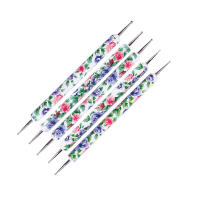 Pluma de pintura de marmolado, 5 piezas, de 2 vías, diseño variado, herramientas de manicura profesional - details 5