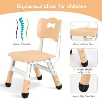 AuAg Juego de mesa multiactividad para niños de 5 piezas, escritorio de estudio para niños, juego de sillas de escritorio para niños, juego de mesa y 4 sillas para niños, altura ajustable - details 45