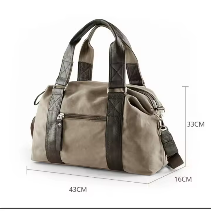 Bolso de Viaje de Lona para Hombre Equipaje de Gran Capacidad Estilo Bandolera de Hombro - 1
