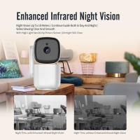 Cámaras de vigilancia interior doméstico inalámbrico WIFI Internet remoto inteligente Visión nocturna 1080p alarma vigilancia 360 grados - details 1