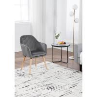 Silla de Comedor Estilo Vintage Juego de 1, Silla Cocina, Silla Nordica con Respaldo y Reposabrazos, Tela Pana, Estructura de Madera, Sillas para Tocador, Escritorio, Crema, EZS26cm-1 - details 102
