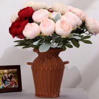 Ramo de peonías de 7 cabezas, flores artificiales DIY, hojas verdes, flores de peonía de imitación, accesorios para fotos, flores de simulación multicolores - details 3