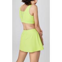 Falda deportiva de verano de cintura alta para mujer con bolsillo interior dividido, conjunto de golf para fitness y tenis - details 10