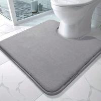 Alfombrilla de baño de gran tamaño, alfombra de baño en forma de U, absorbente de agua y antideslizante, decoración del hogar - details 3