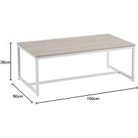 Mesa de Balcón Baja de Sofá Natural y Negro 100x36x50 CM Ideal para Salón, Comedor, Oficina - details 11