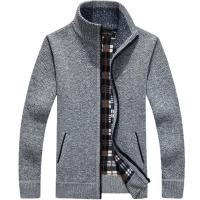Suéteres de otoño invierno para hombre, suéter de punto grueso, cálido, suelto, con cuello levantado y - details 1