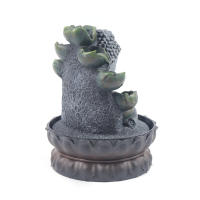 Fuente de habitación con iluminación, fuente de cascada de mesa de Buda, meditación Fengshui, decoración Interior relajante para regalo de la suerte - details 4