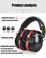 Orejerasantiruido, Protector auditivo, auriculares con cancelación de ruido, trabajo, estudio, sueño, protección auditiva - details 6