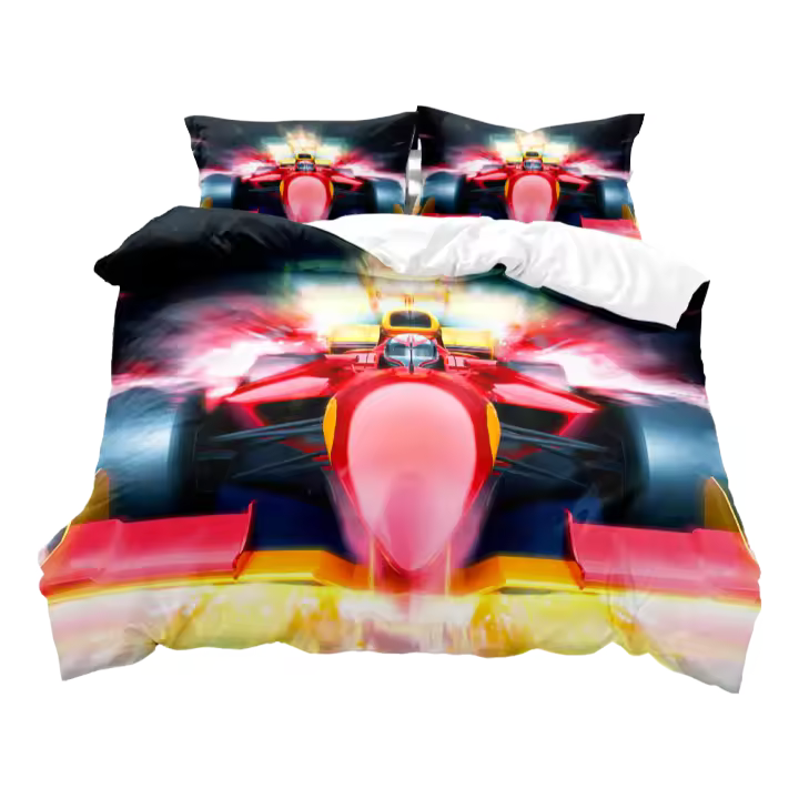 Juego de funda nórdica de carreras de relé, juego de ropa de cama individual, doble, tamaño Queen, tamaño King, tamaño King, Reino Unido - 1