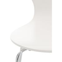 Silla de Cocina de Madera con Base de Metal Color Blanco Otomanos de Muebles y Organización - details 4