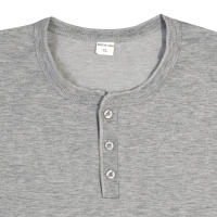 Camiseta de manga corta Henley para hombre, camisa informal de algodón, camisas Henley, M-6XL negro - details 8