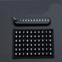 Llavero de Coche de Cuero con Cuerda de Tirantes Accesorio de Llavero de Vehículo Automotriz con Número de Teléfono Regalo Ideal para el Marido - details 0