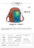 Bolso Mensajero BINGMEI Pequeño Textura Nueva de Cuero Suave Bordado Redondo de Hombro - details 5