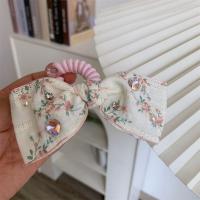Diadema de encaje bordada de estilo coreano para mujer, diadema con bordes anchos, lazo de flores, cuerda para el cabello, banda para el cabello con diamantes de imitación florales de hadas - details 12