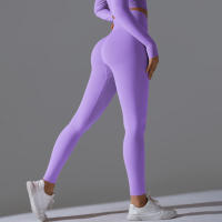 Hamidou-Pantalones deportivos de Yoga para mujer, mallas de cintura alta y caderas ajustadas, glúteos de melocotón, pantalones de Yoga desnudos de cintura alta - details 27