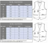 Chaleco de hombre marrón sólido con solapa de doble botonadura sin mangas, chaqueta para boda, banquete, negocios, chaleco casual delgado. - details 7
