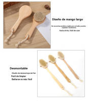 Cepillo Exfoliante de Cuerpo Seco Cerdas de Plástico para Renueva la Piel, Soporte Linfático, Impulso Circulatorio Elección Sustentable para Desintoxicación Suave, Exfoliación de Spa - details 4