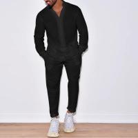 Conjunto Casual de Moda para Hombres Camisa con Cuello Alto de Algodón Deportivo de Lujo Ligero - details 3