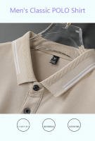 Camisa POLO Para Hombre De Verano Seda De Hielo Secado Rápido Manga Corta Estilo Casual Color Sólido Ajuste Suelto Cuello De Negocios - details 3