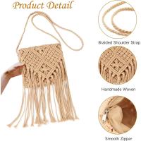 Bolso de Playa de Crochet Mini Bolso de Mano Hecho a Mano para el Verano Cierre con Cordón - details 8