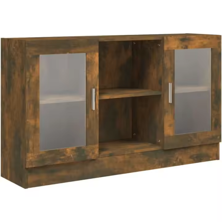Aparador Armario de Almacenamiento Mueble Auxiliar Consola Decoración Alacena Organizador Sala de Estar Salón Contrachapada Color Roble Sonoma - 1