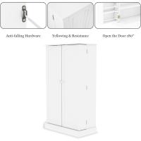 Armario de cocina con puertas y estantes ajustables de 180 cm para comedor, salón, color blanco - details 6