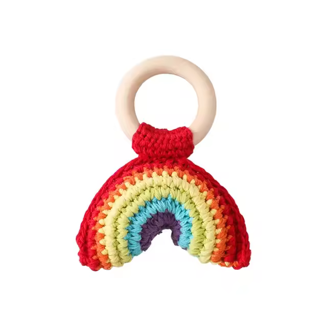 Sonajeros de ratán hechos a mano, juguetes educativos para cuna de niños, accesorios de campana de mano móvil, juguete sensorial infantil, mordedor para bebé, regalos - 1