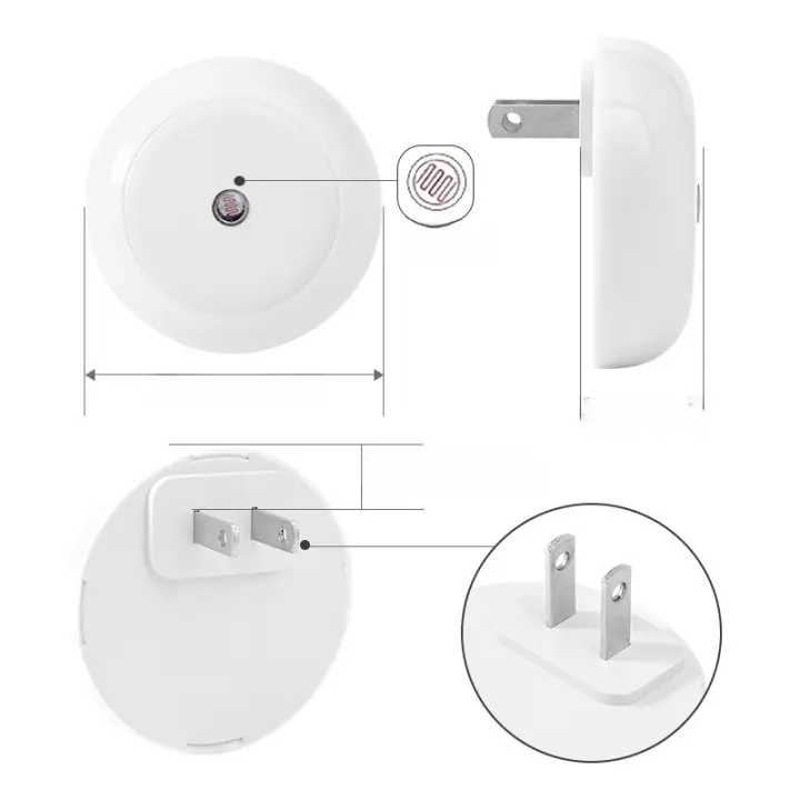 LED Night Light Plug in Dusk To Dawn Smart Sensor Auto Dim Into Wall Night Lamp for Bathroom Hallway Kitchen Stairway Bedroom - 1