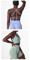 Sujetador invencible sin costuras para mujer, ropa interior deportiva de licra, elástica, transpirable, mejora el pecho, ocio - details 4