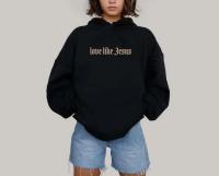 Sudaderas con Capucha de Amor Like Jesus Cómodas de Vellón para Hombres y Mujeres - details 3