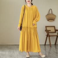 Elegante Vestido Suelto para Mujer Otoño 2025 Falda Larga de Moda de Talla Grande - details 3