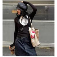 Diseño de nicho bolsa tejida a mano bolsa de mano de gran capacidad casual viento perezoso solo hombro axilas bolsa de cubo - details 6