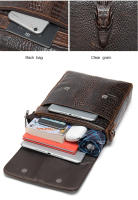 Bolso crossbody de moda para hombres hecho de cuero genuino, bolso flip crossbody para hombres, bolso de hombro casual para hombres - details 7