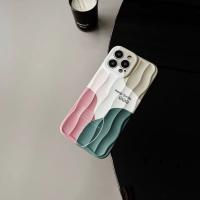 Funda de silicona para iPhone 14 Pro Max /14 / 14 Pro IMD, carcasa con diseño de dibujos animados que mantiene la sonrisa, Líneas geométricas irregulares - details 3