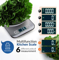 Báscula de Cocina Digital Pantalla LCD, Precisión de 0.01g, Acero Inoxidable, Forma Cuadrada, Carga de 10KG, Hecha en China - details 2