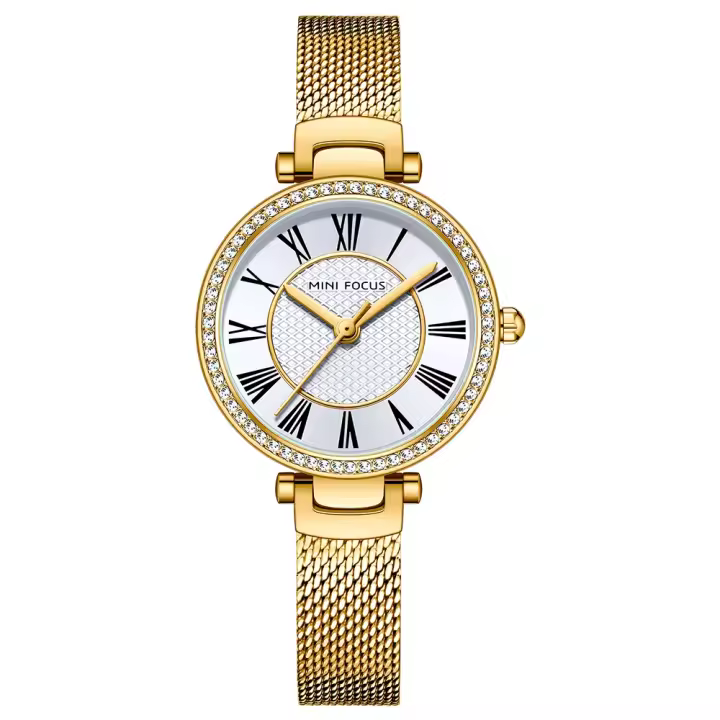 Reloj de Pulsera de Acero Inoxidable con Malla de Milanesa Reloj de Cuarzo Japonés Impermeable para Mujeres Regalo Elegante - 1