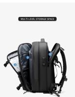 Mochila de compresión al vacío para hombre, bolsa de viaje para portátil de 17,3 pulgadas, gran capacidad, apta para negocios, escuela y uso al aire libre, viajes, bandolera, multifunción - details 2