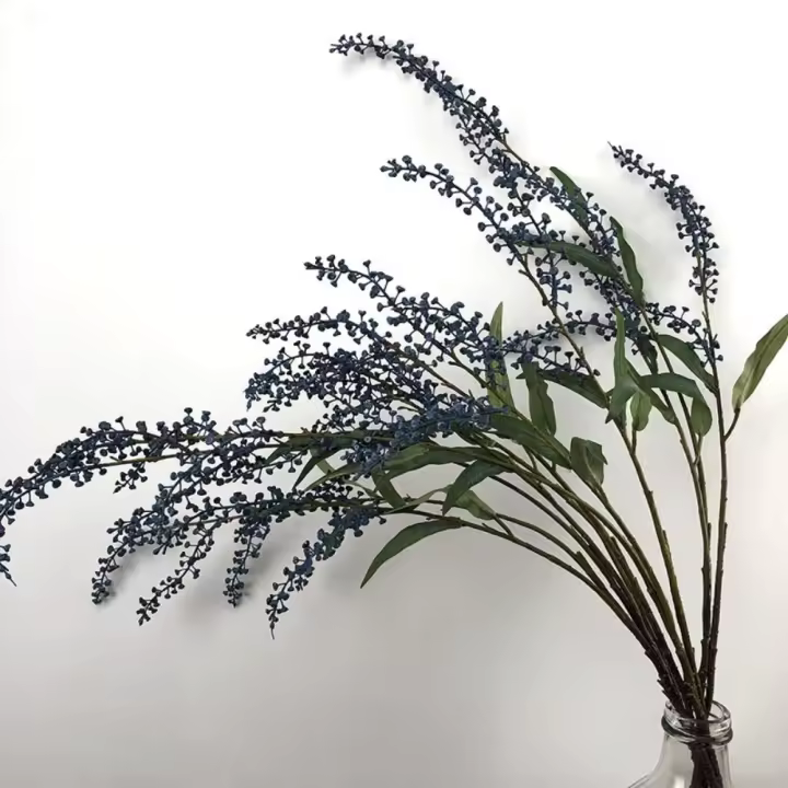 Planta Artificial de tacto Real, rama de fruta, arte Floral hecho a mano, plantas verdes simuladas, plantas falsas realistas, decoración de jardín al aire libre - 1