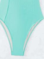 S-XXL sexy cruzado sin espalda, traje de baño de una pieza, Monokini con corte de pierna alta, traje de baño para mujer - details 20