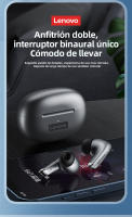 Lenovo-auriculares inalámbricos con Bluetooth, dispositivo de audio estéreo 9D, resistente al agua, con caja de carga, para iPhone - details 7
