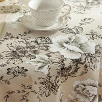 Mantel Vintage de lino y algodón, cubierta de mesa redonda lavable rústica Floral Pastoral para decoración de granja, Picnic, decoración de mesa - details 5